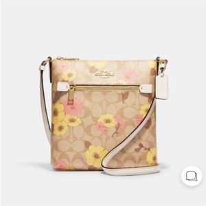 Floral coach messenger bag